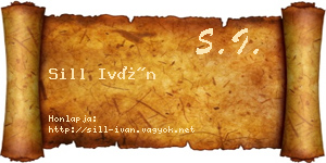 Sill Iván névjegykártya