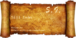 Sill Iván névjegykártya
